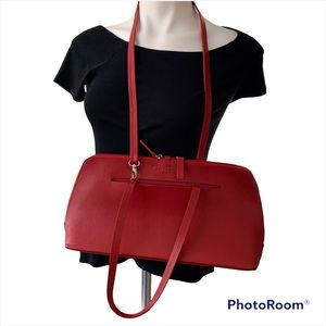 Cleo & Patek Red Leather Shoulder Bag